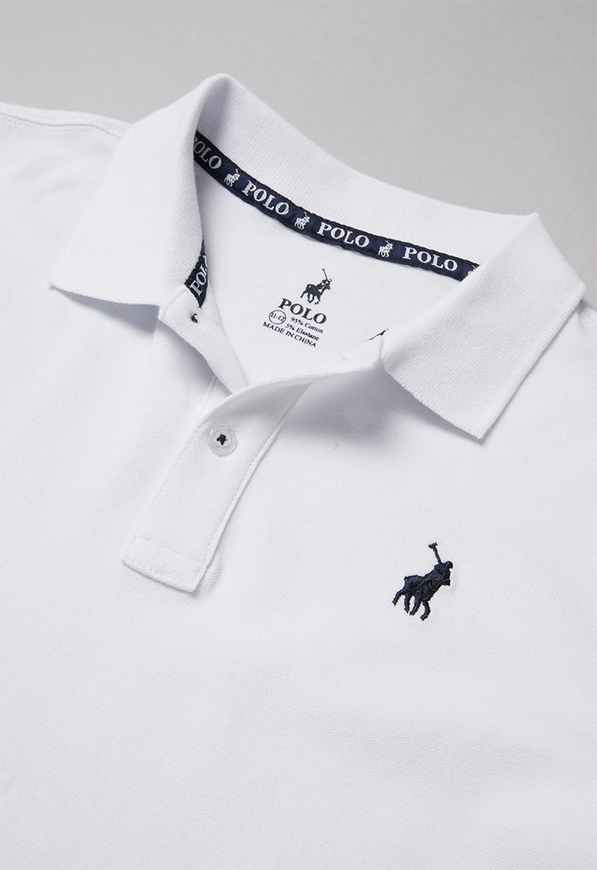 POLO - Boys Austin short sleeve golfer - white