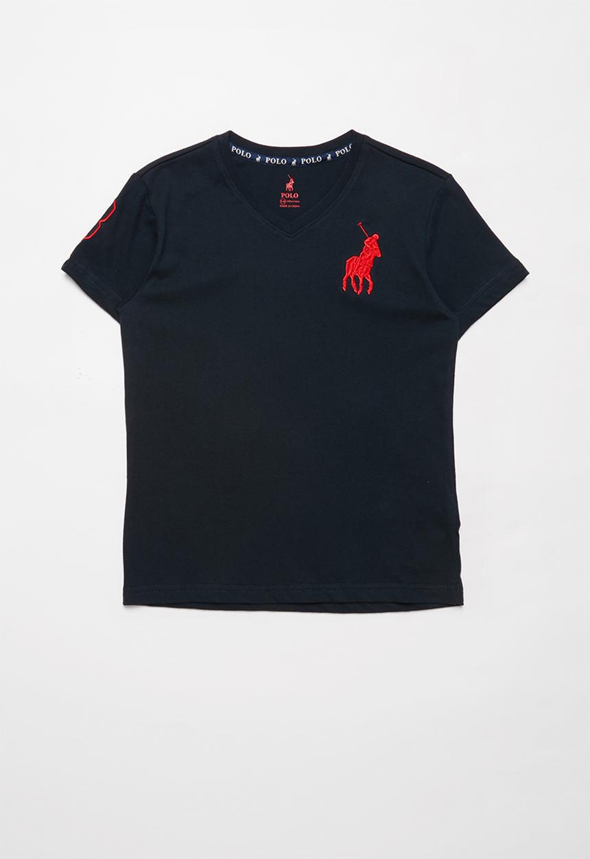 POLO - James numerical v-neck short sleeve tee - navy