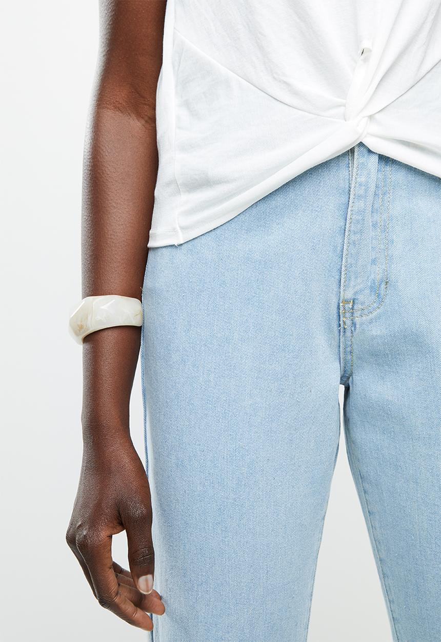 MANGO - T-shirt nudo - white