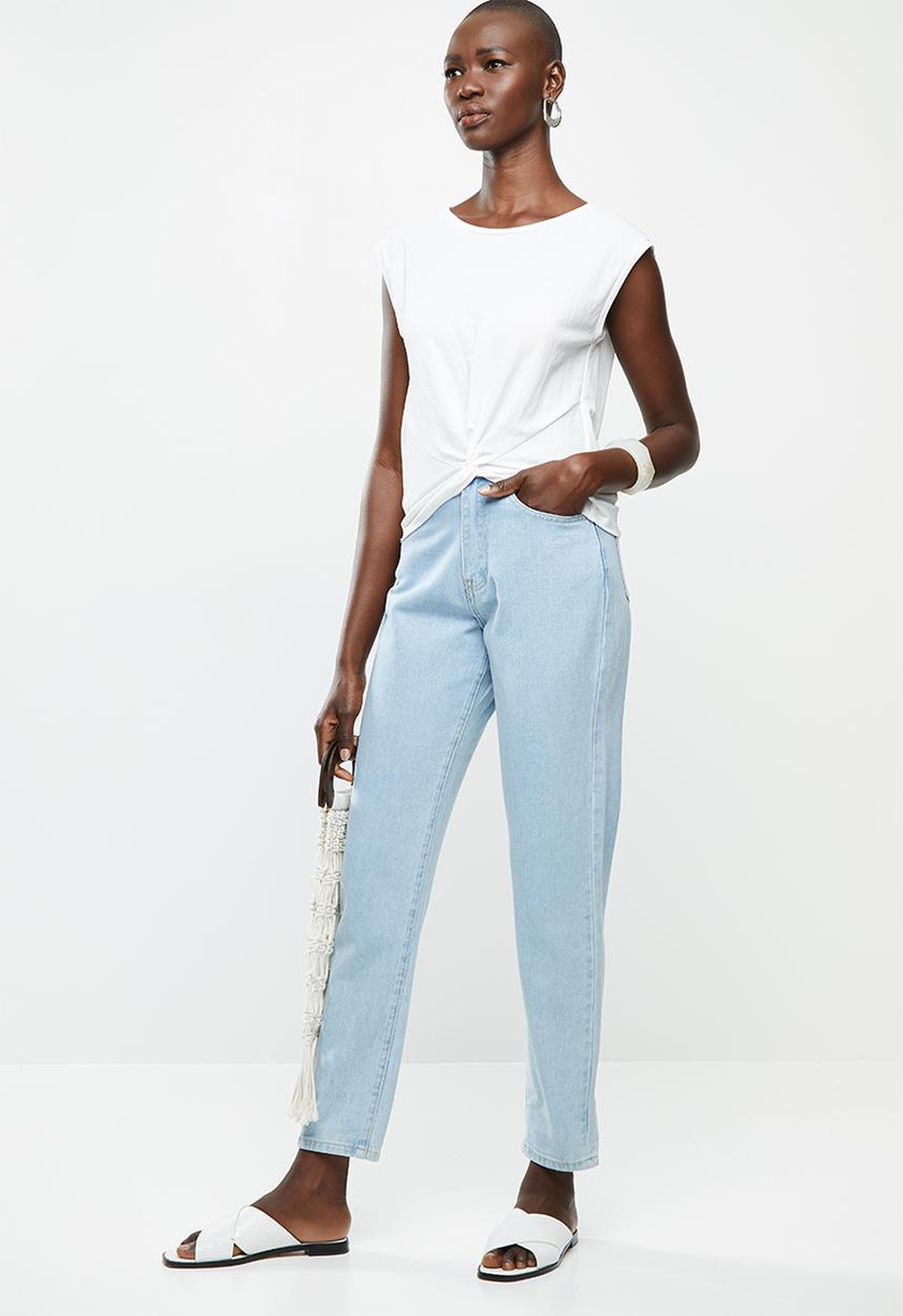 MANGO - T-shirt nudo - white