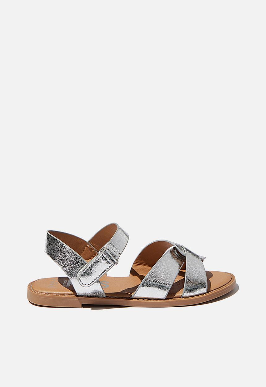 Cotton On - Fisherman weave sandal - metallic silver