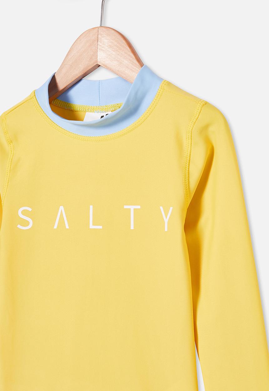Cotton On - Flynn long sleeve rash vest - yellow 