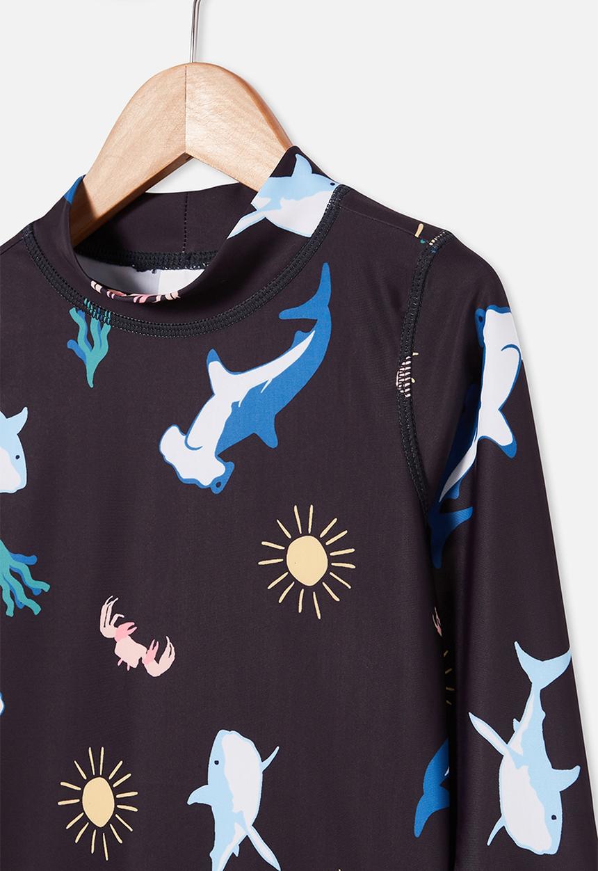 Cotton On - Flynn long sleeve rash vest - multi 
