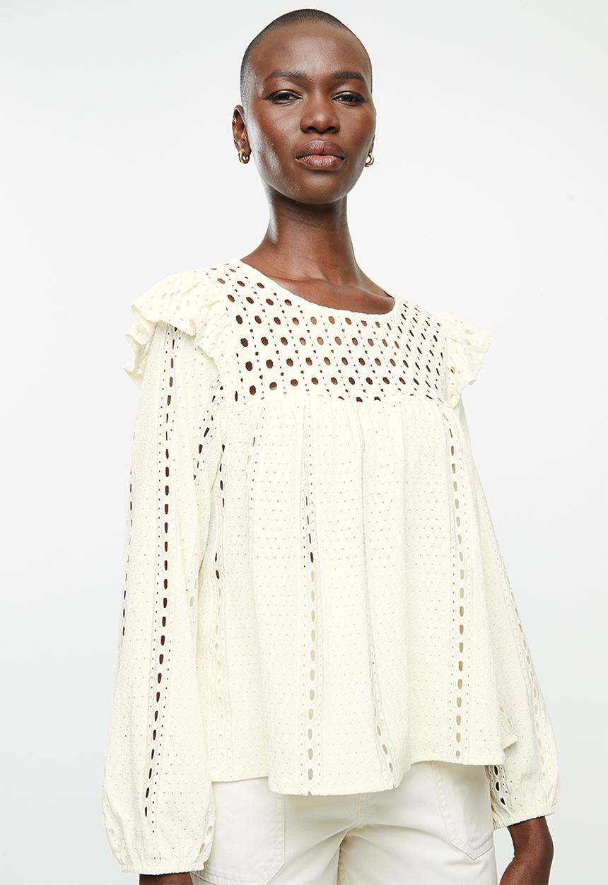 MANGO - T-shirt anabel - beige