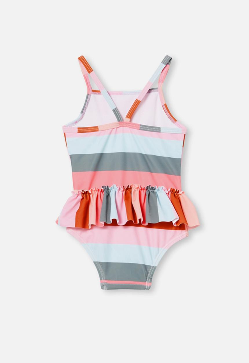 Cotton On - Lucinda ruffle swimsuit - gemma stripe