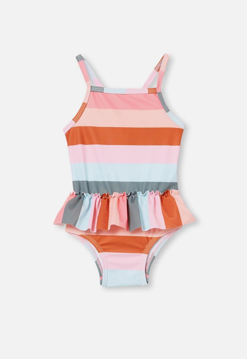 Cotton On - Lucinda ruffle swimsuit - gemma stripe