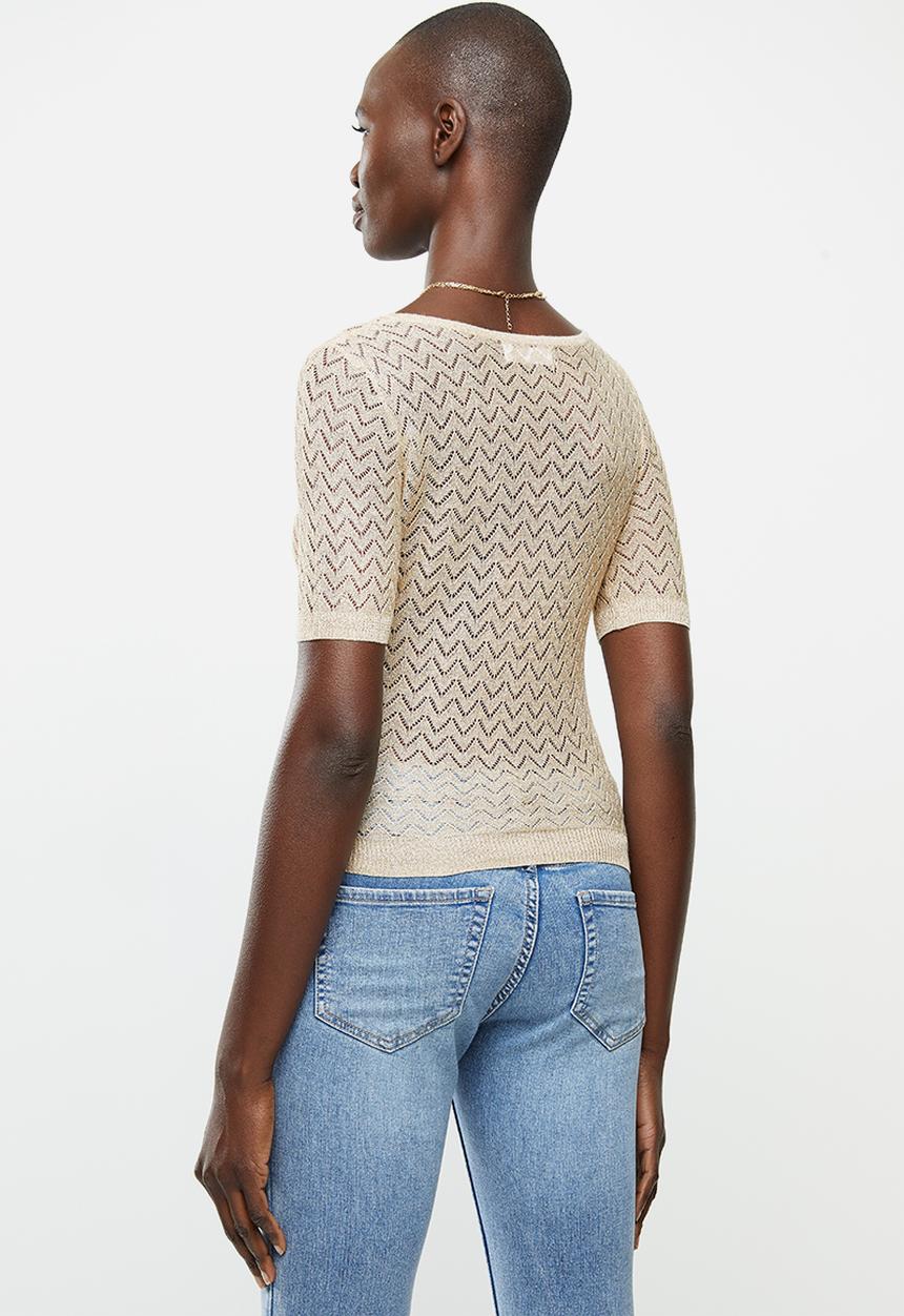 MANGO - Top sarria - beige