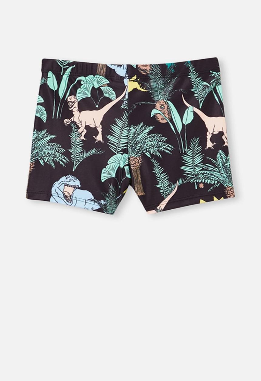 Cotton On - Billy boyleg swimming trunks - phantom dino jungle