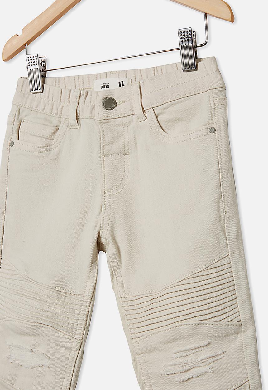 Cotton On - Biker moto jean - ecru