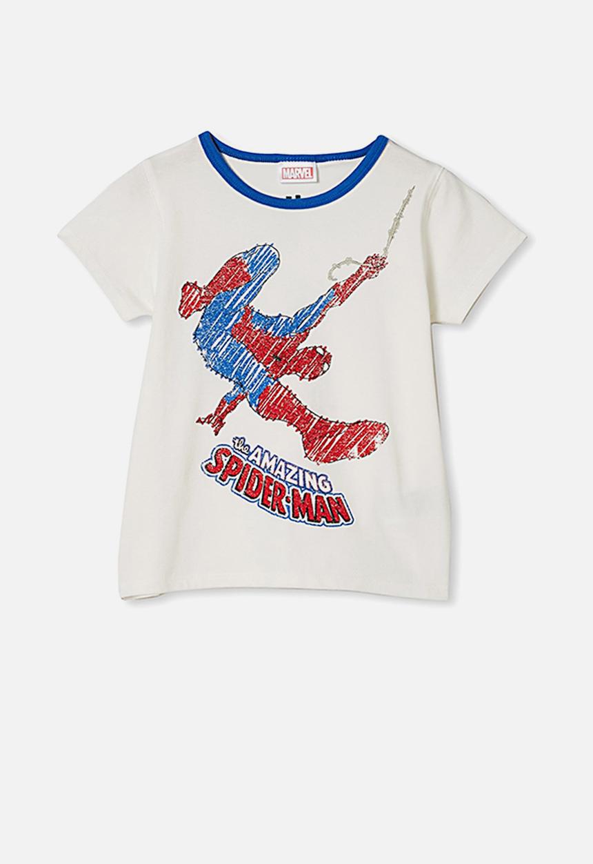 Cotton On - Hudson short sleeve pj set - Spiderman vanilla