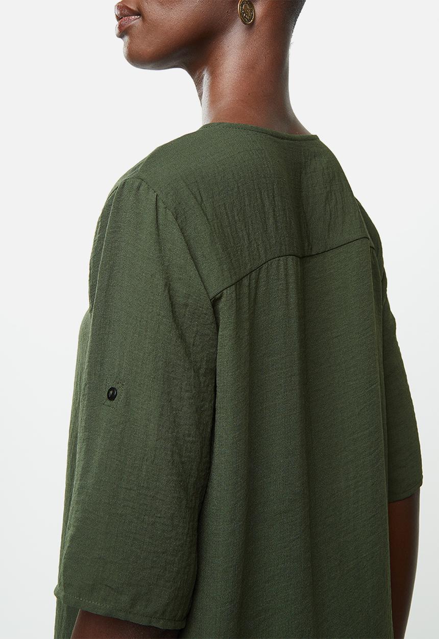 Jacqueline de Yong - Noa Tina short sleeve blouse - khaki 