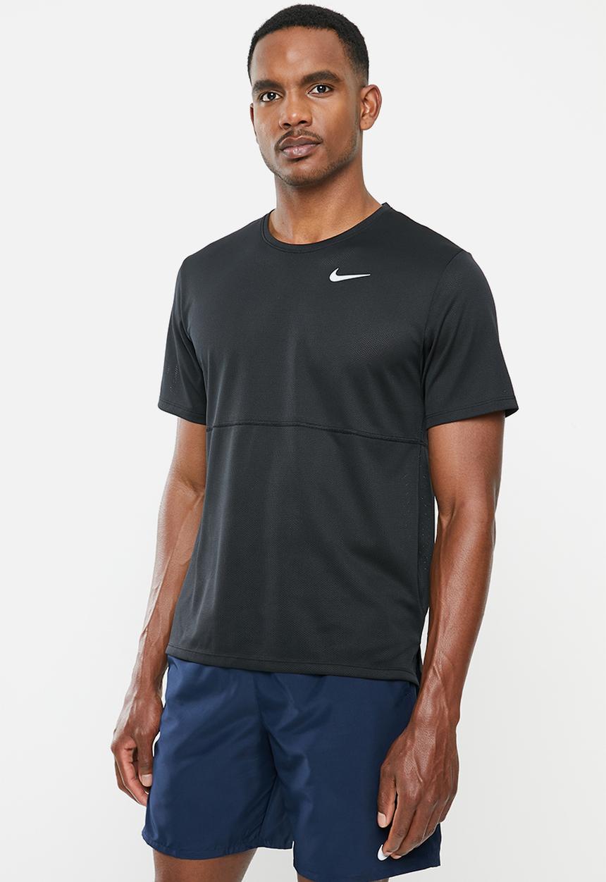 Nike - Breathe run short sleeve top - black