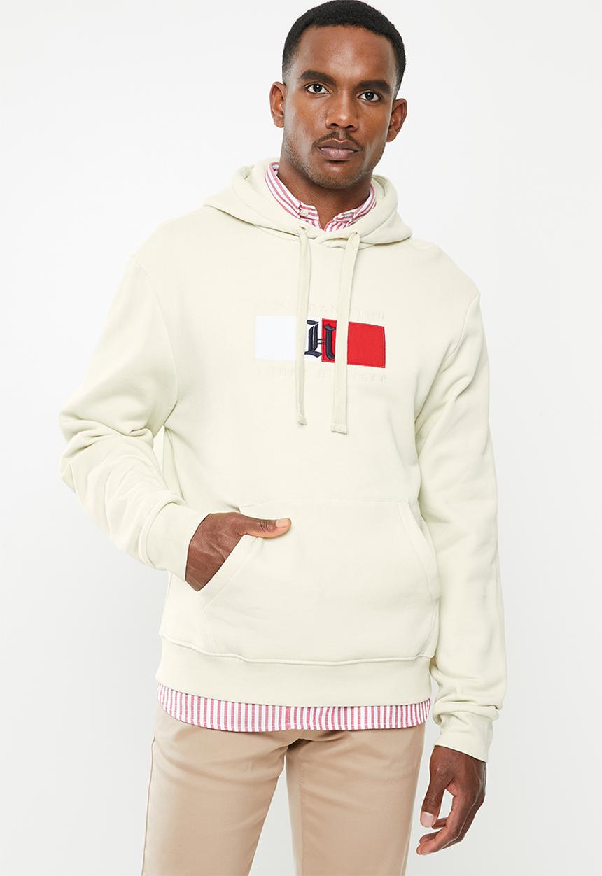 Tommy Hilfiger - Lh flag logo fleece hoodie - turtledove