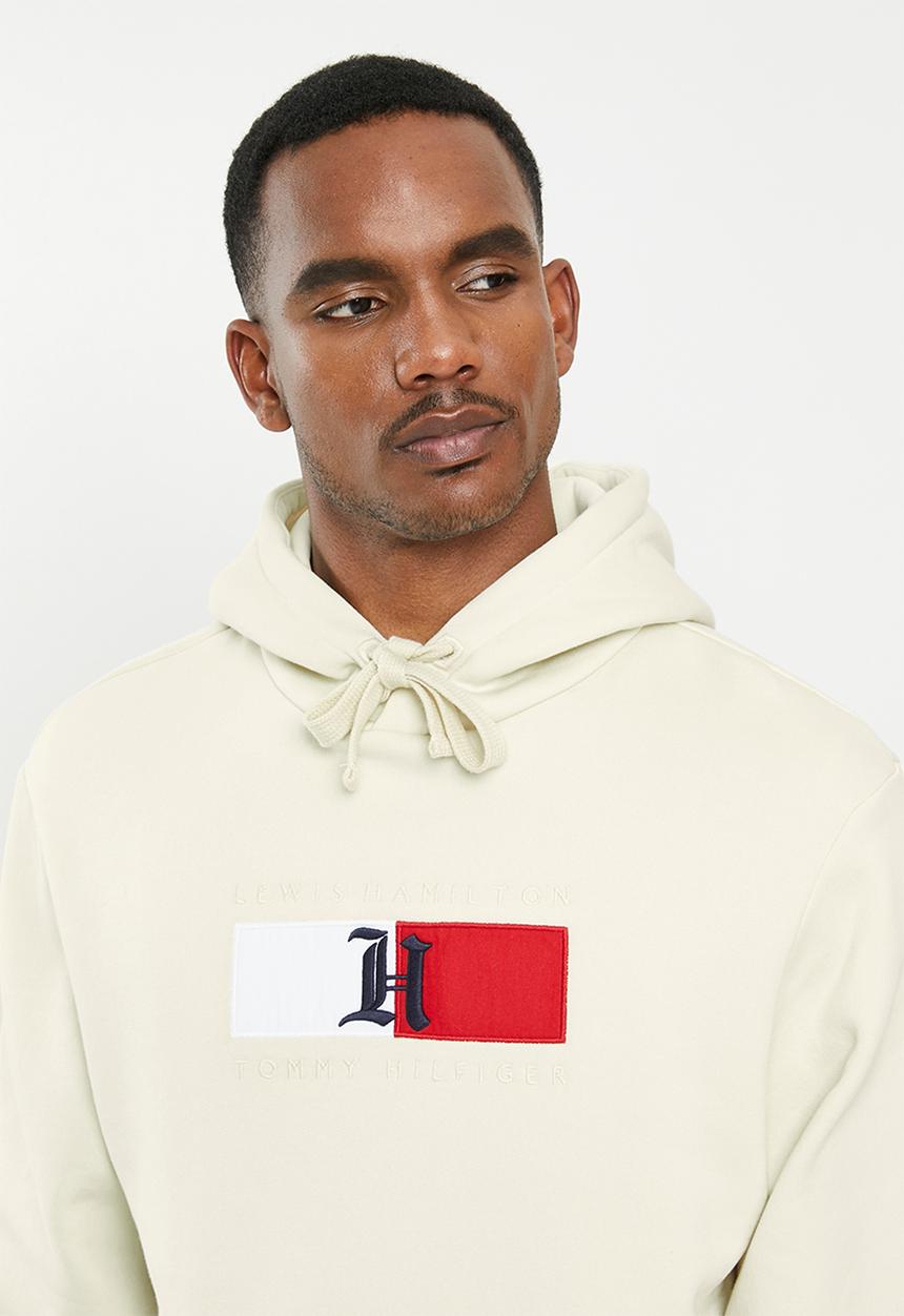 Tommy Hilfiger - Lh flag logo fleece hoodie - turtledove
