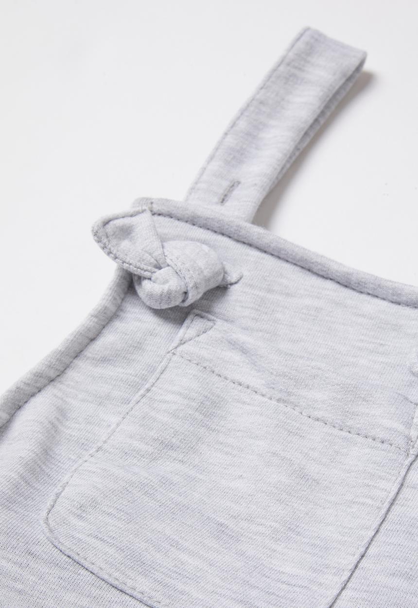 Pop Candy - Pinafore and tee set - grey & purple 
