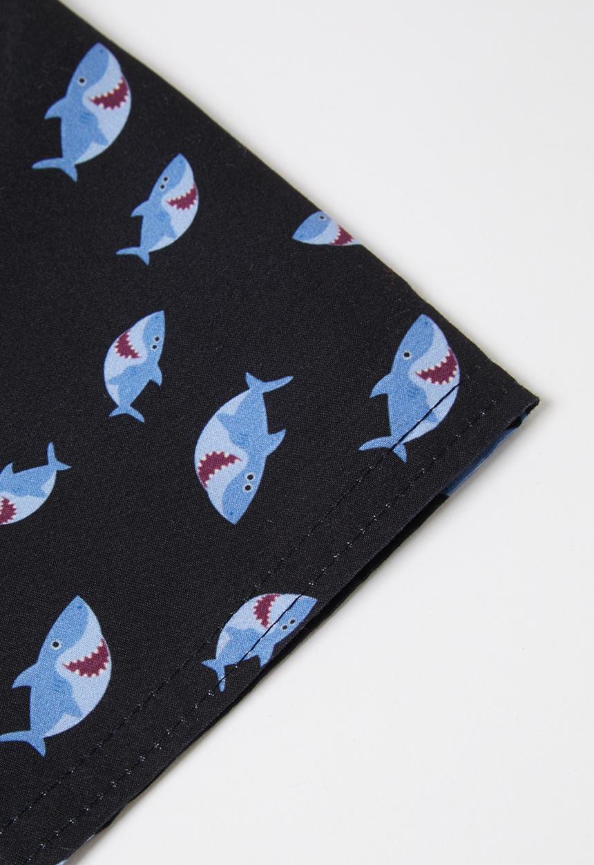 Pop Candy - Boys printed swimshorts - black & blue 