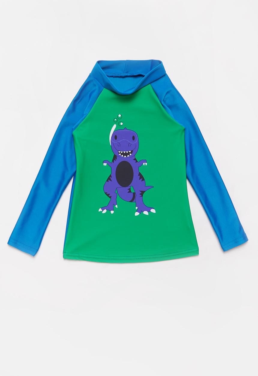 Pop Candy - Baby boys rash vest - green & blue