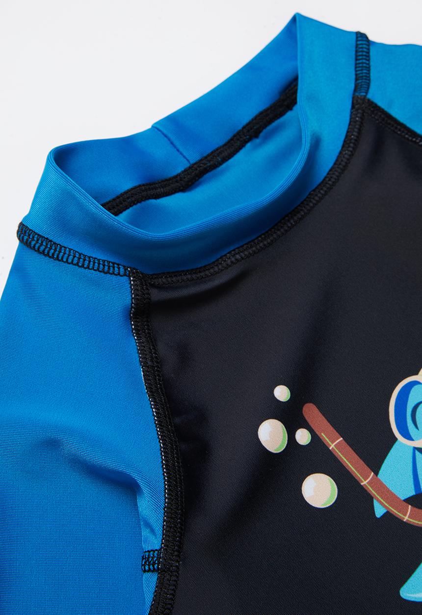 Pop Candy - Boys rash vest - blue & black