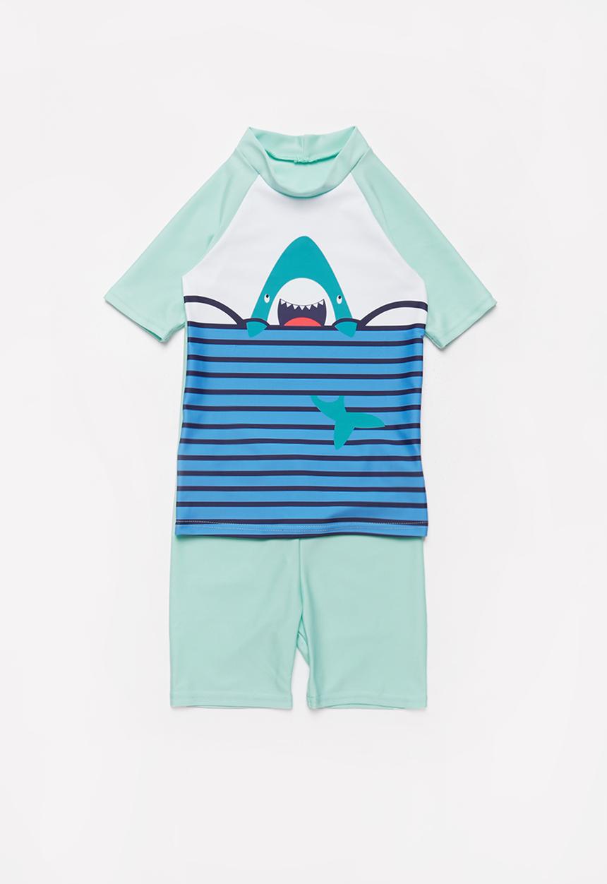 Pop Candy - Rash vest & short set - turquoise