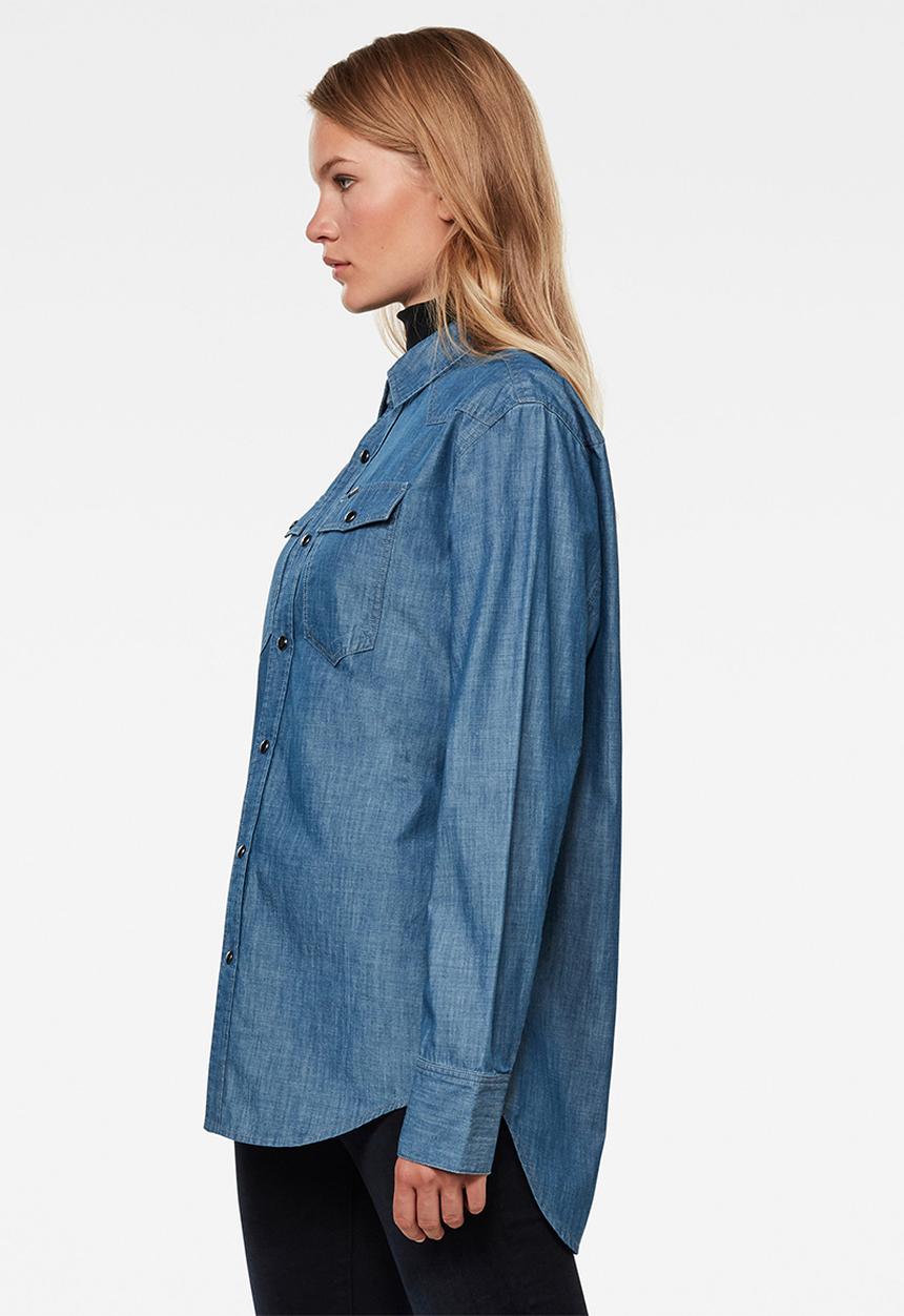 G-STAR - 3301 Relaxed shirt long sleeve - blue