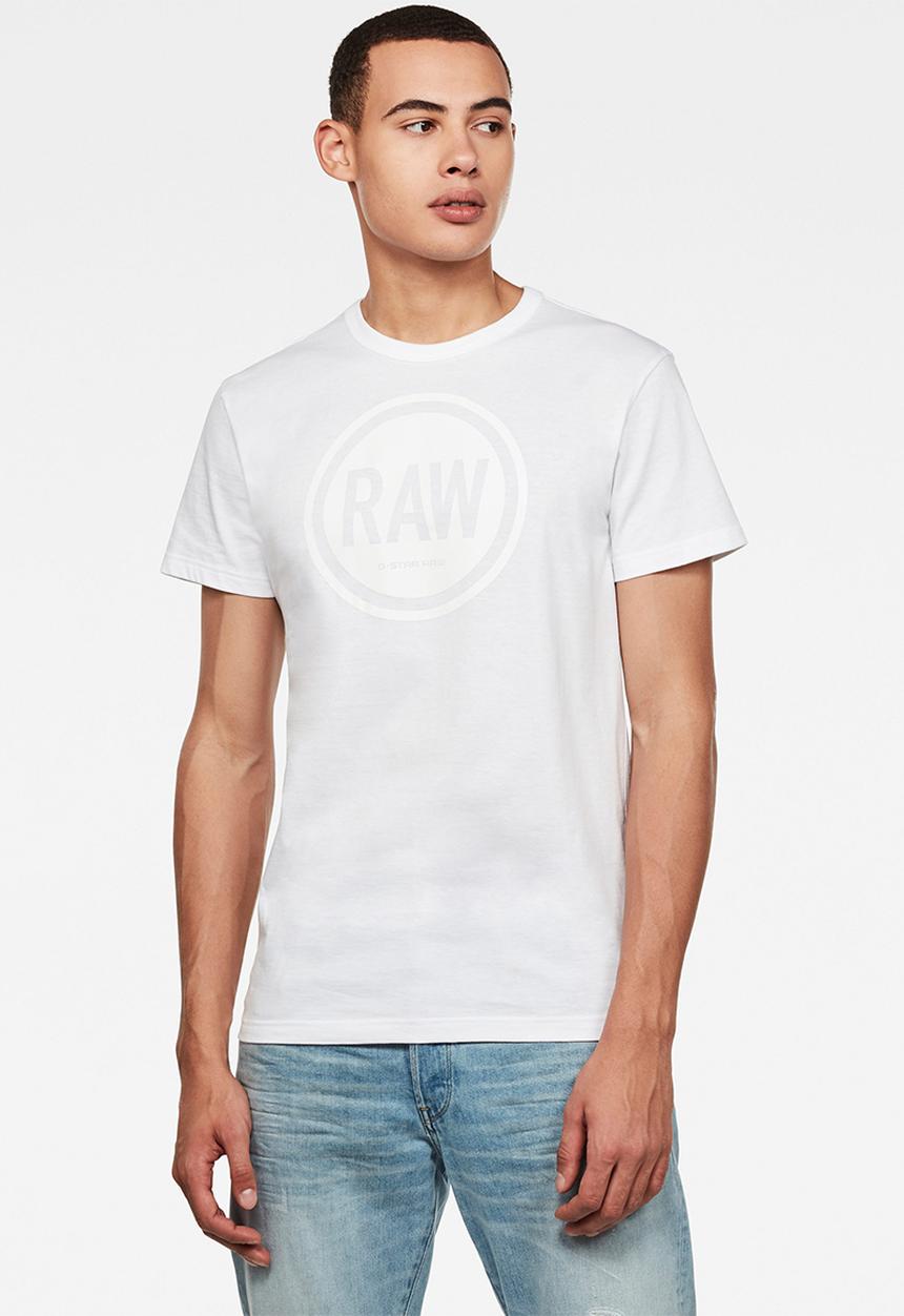 G-STAR - Graphic straight T-shirt - white