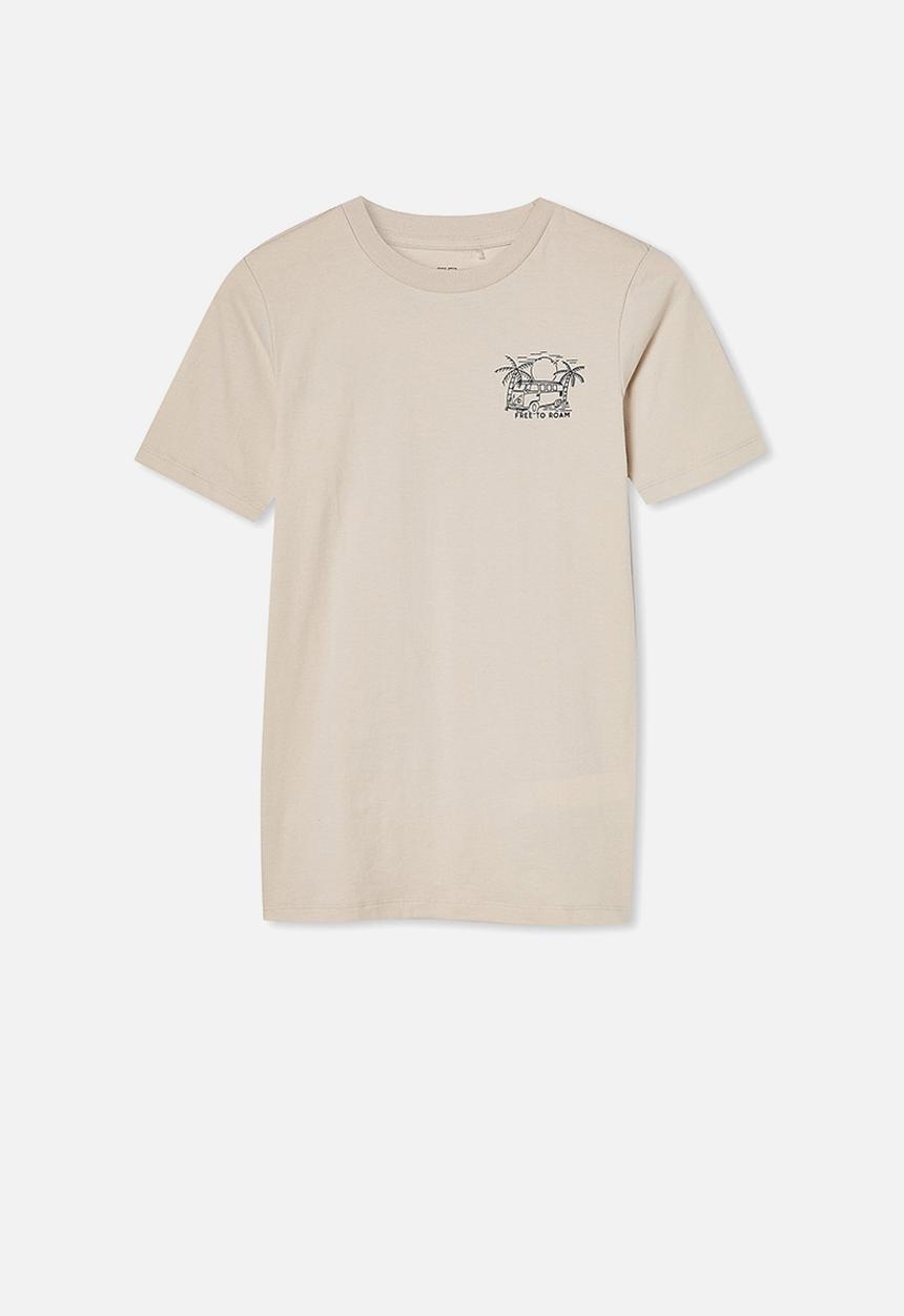 Free by Cotton On - Free boys skater short sleeve tee - rainy day free to roam