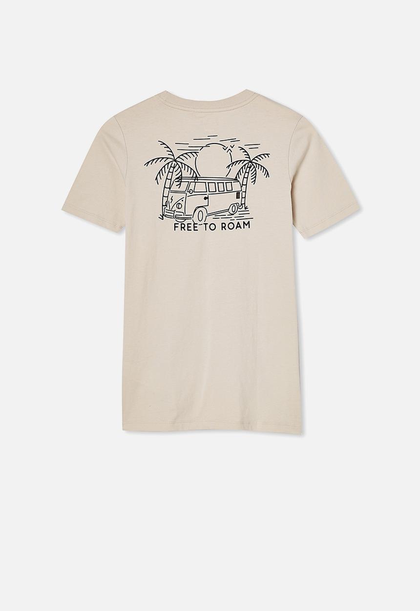 Free by Cotton On - Free boys skater short sleeve tee - rainy day free to roam