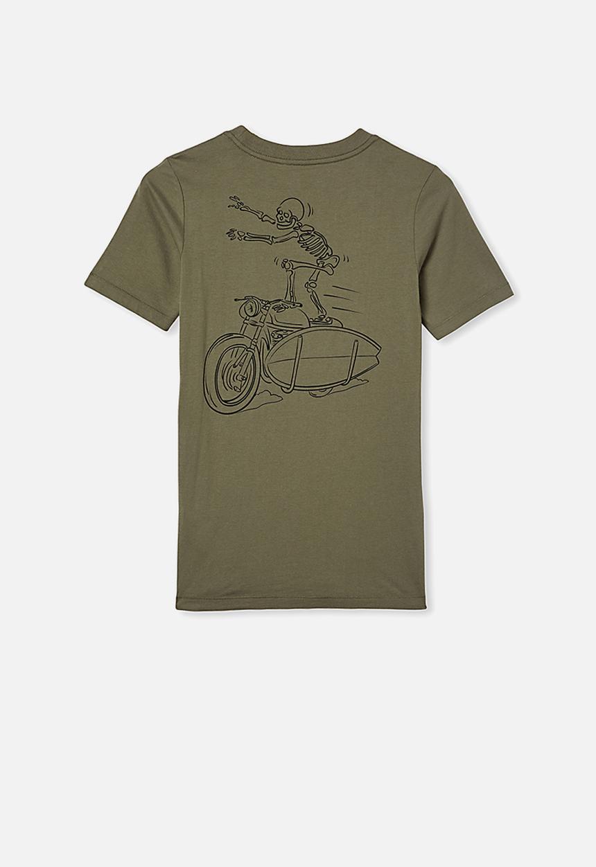 Free by Cotton On - Boys skater short sleeve tee - sage
