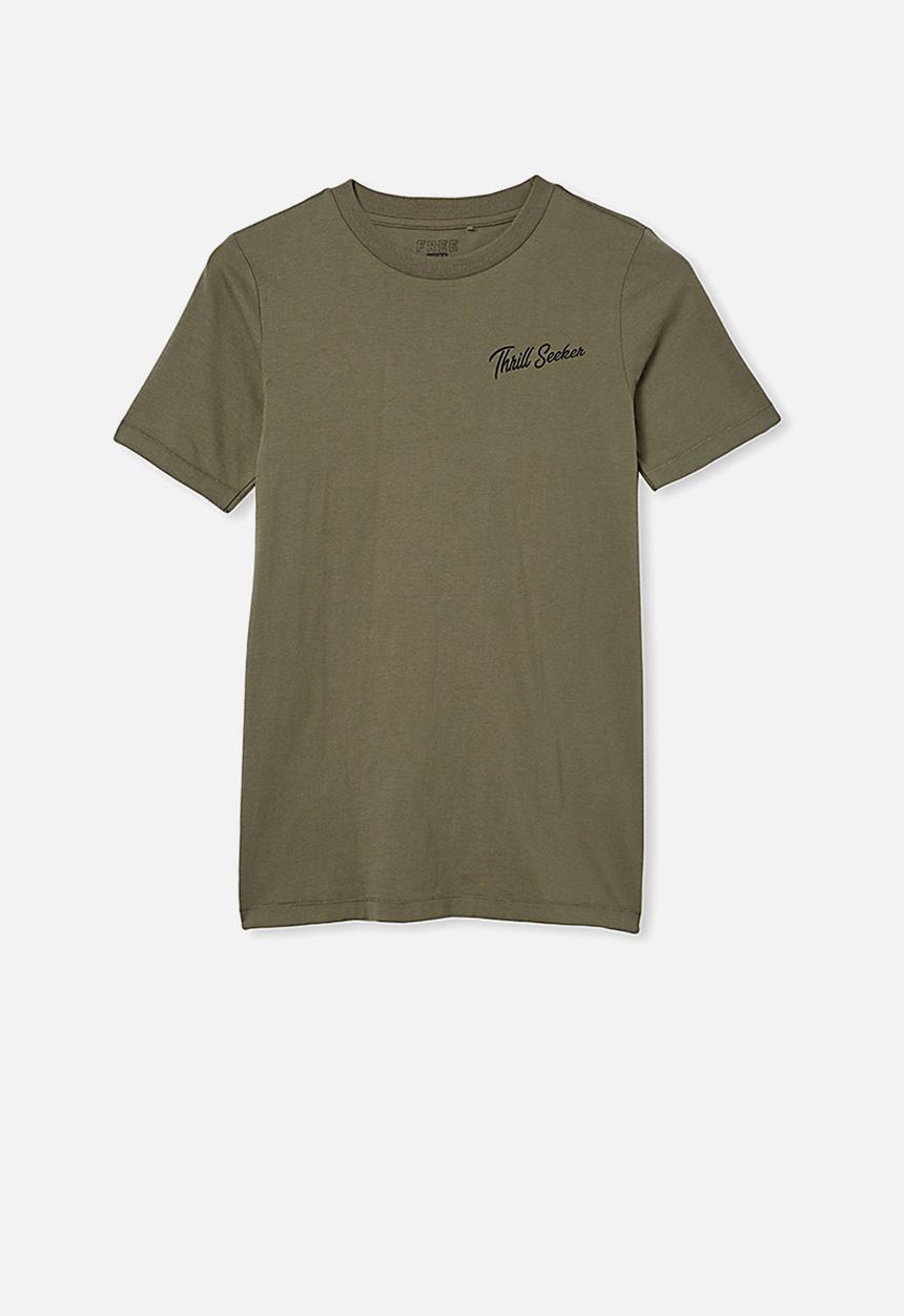 Free by Cotton On - Boys skater short sleeve tee - sage