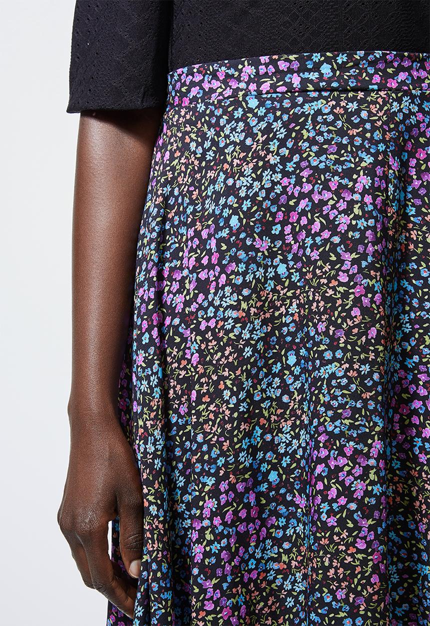 Superbalist - A line split midi skirt - multi 