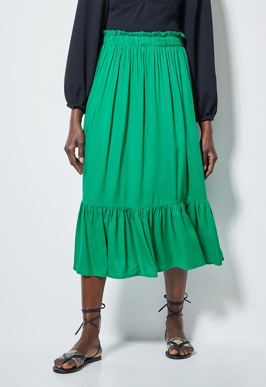 Superbalist - Single tier midi skirt - emerald green