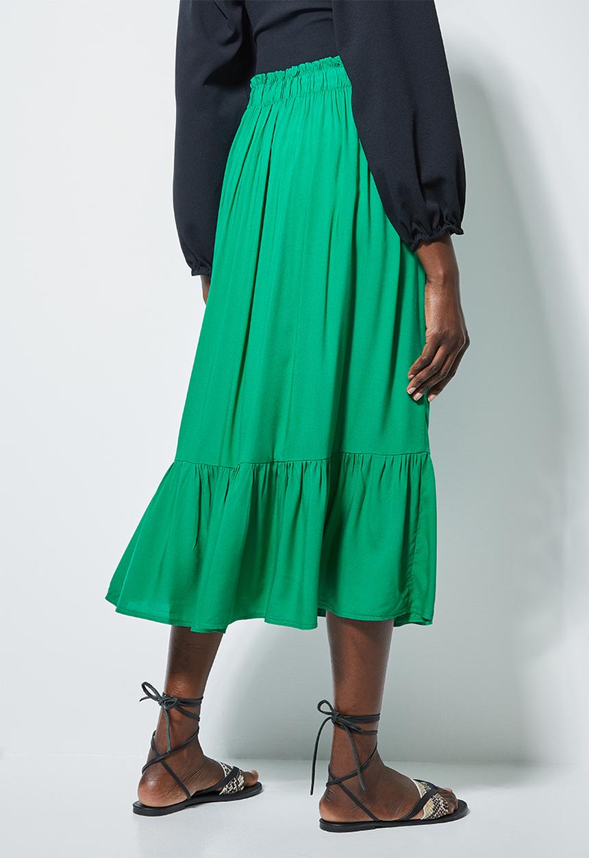 Superbalist - Single tier midi skirt - emerald green