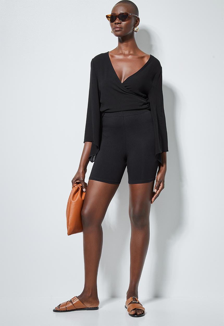 Superbalist - Short biker shorts - black