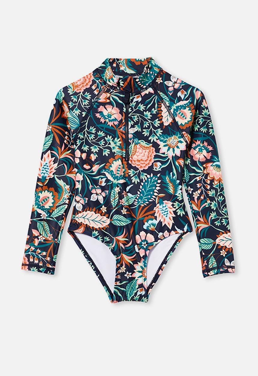 Cotton On - Lydia one piece - indian ink folk floral