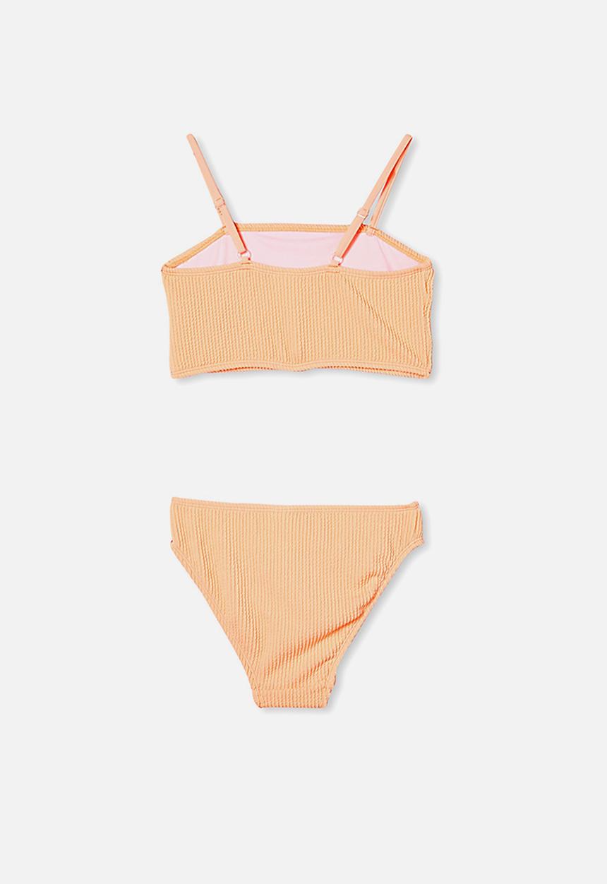 Free by Cotton On - Millie rib tankini - tropical orange
