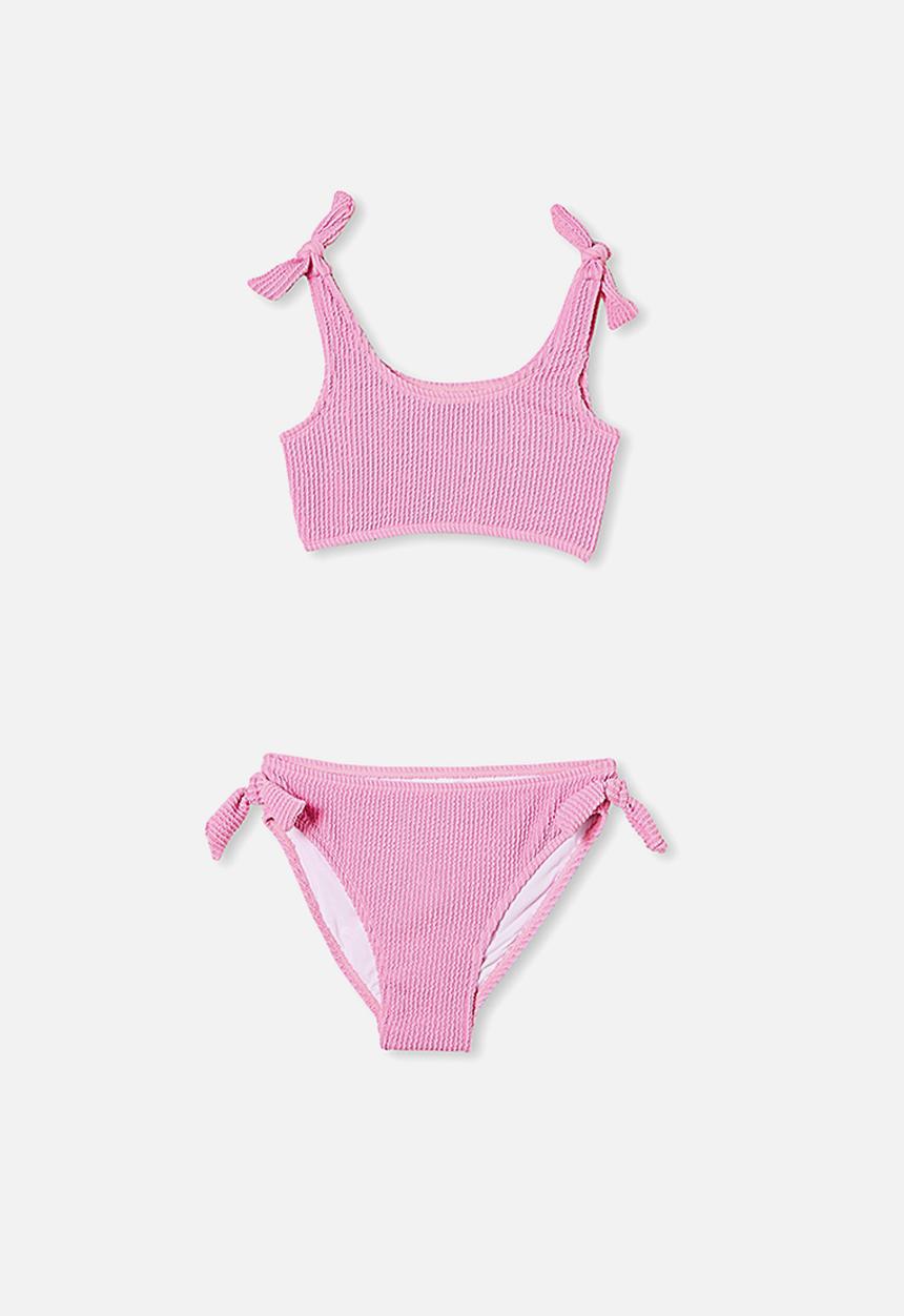 Free by Cotton On - Trinka rib tie bikini - purple paradise