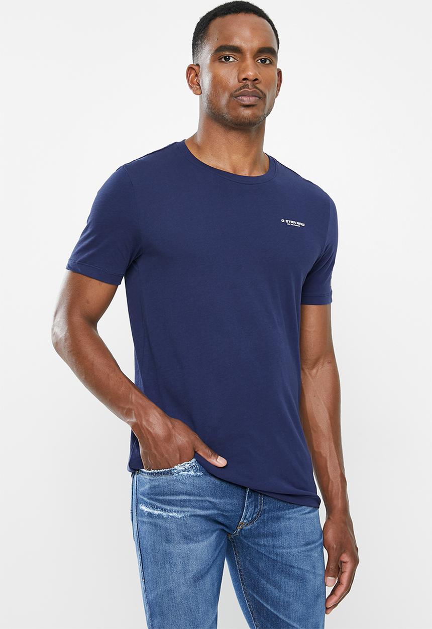 G-STAR - Text GR slim short sleeve tee - blue