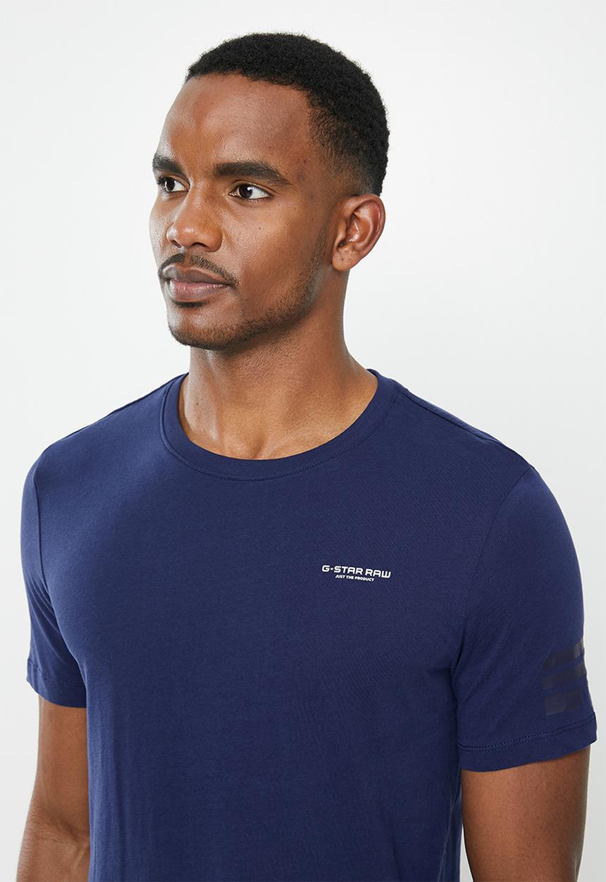 G-STAR - Text GR slim short sleeve tee - blue