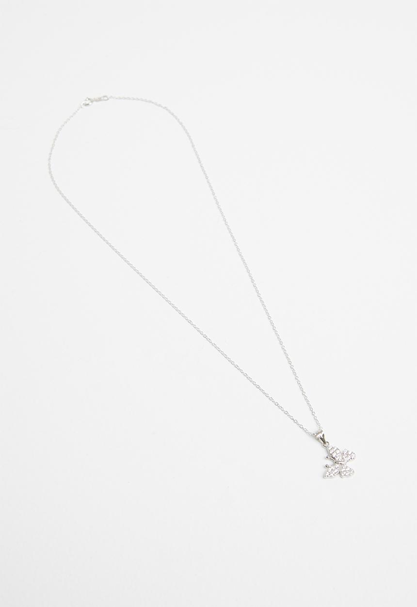 Superbalist - Sterling silver butterfly necklace - silver