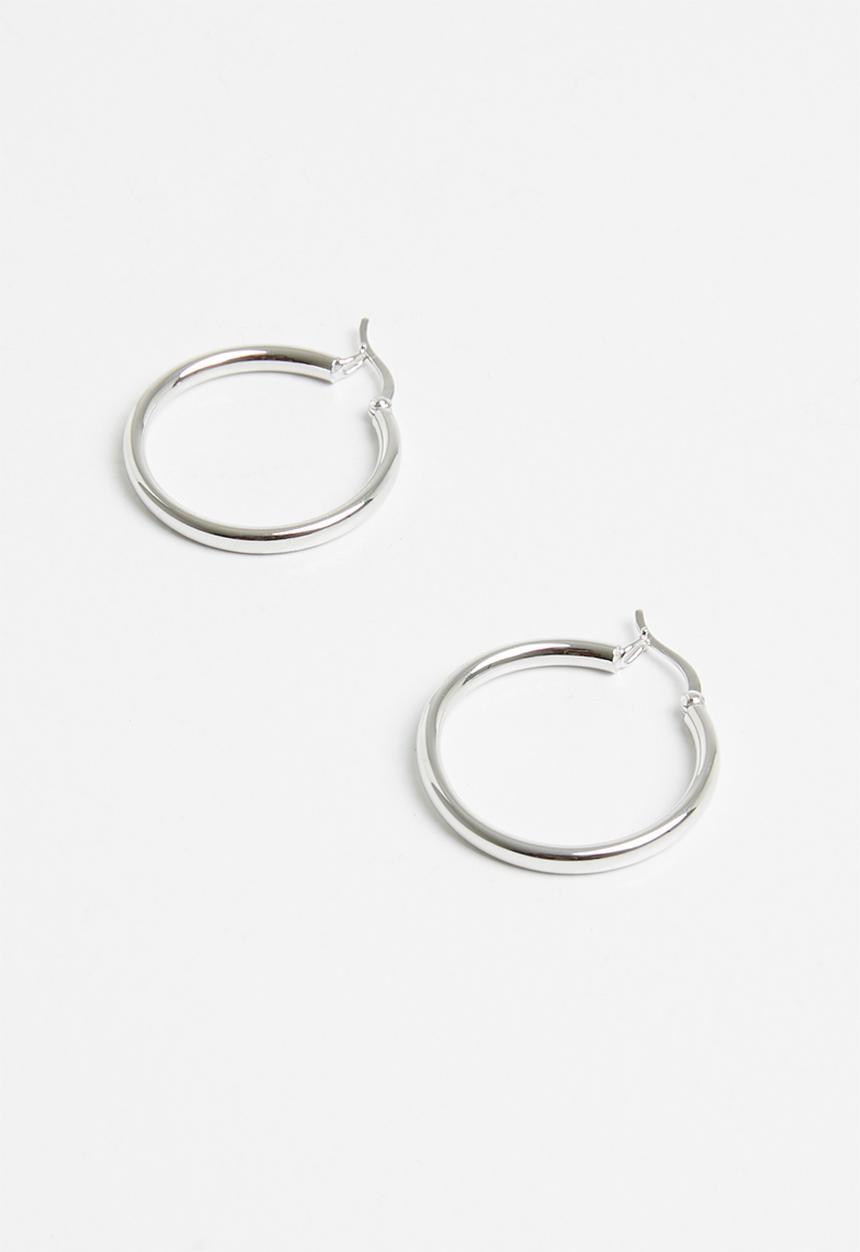 Superbalist - Sterling silver tubular hoops - silver