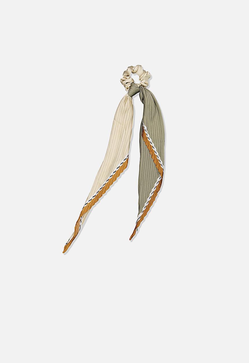 Rubi - New York convertible scrunchie - khaki & cream