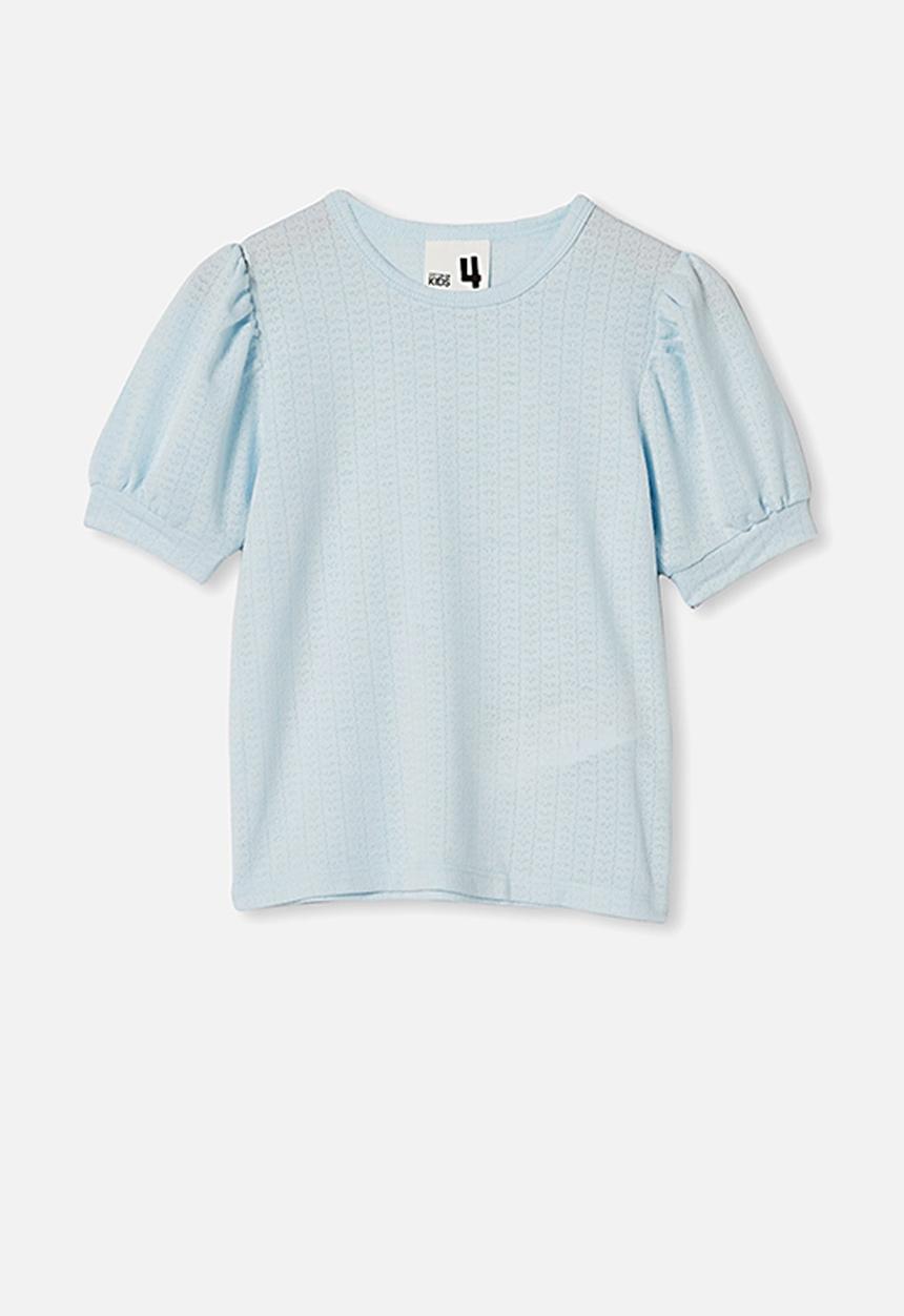 Cotton On - Jasmine puff sleeve top - frosty blue