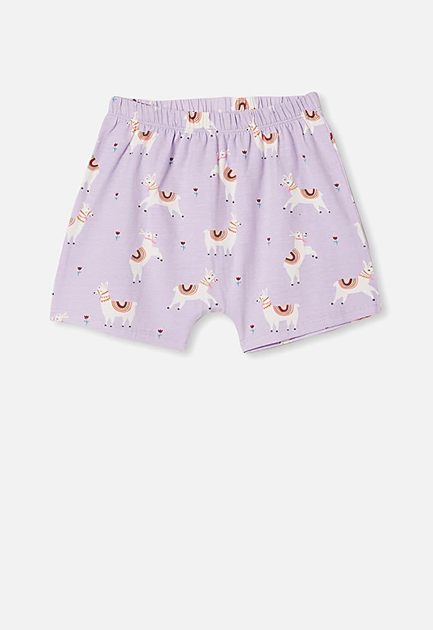 Cotton On - Harpa short sleeve pj set - vintage lilac llama