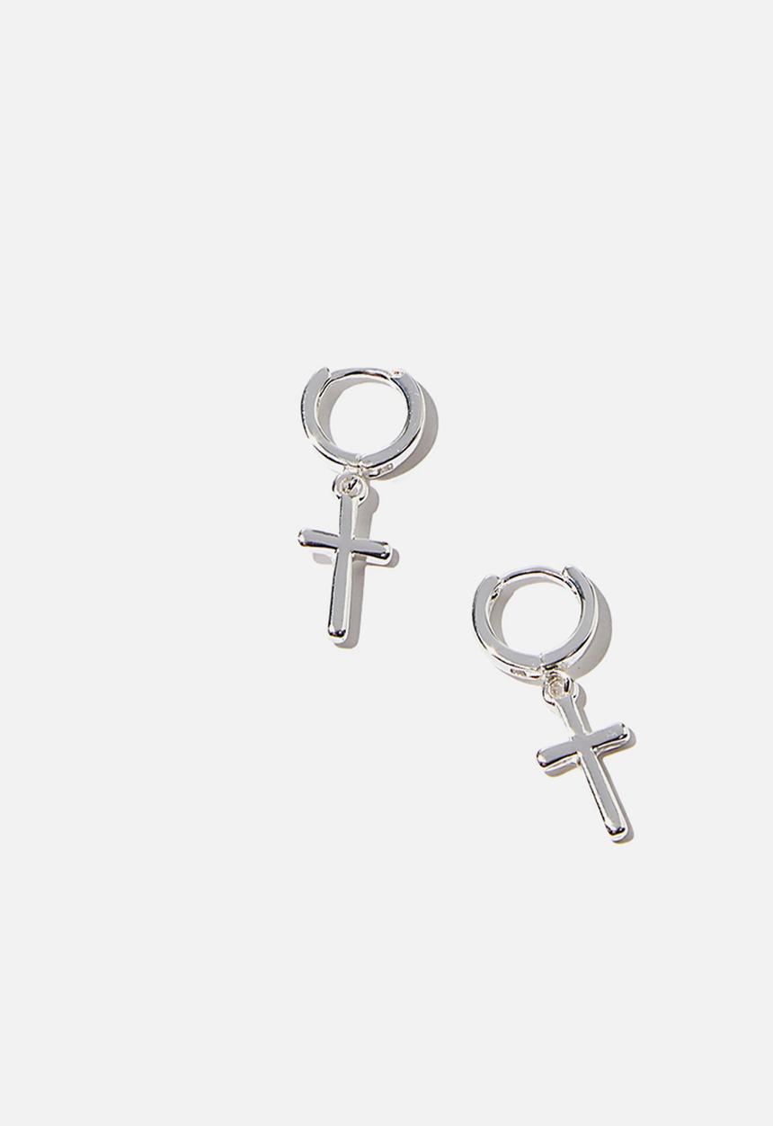 Rubi - Ear party huggie hoops - silver 