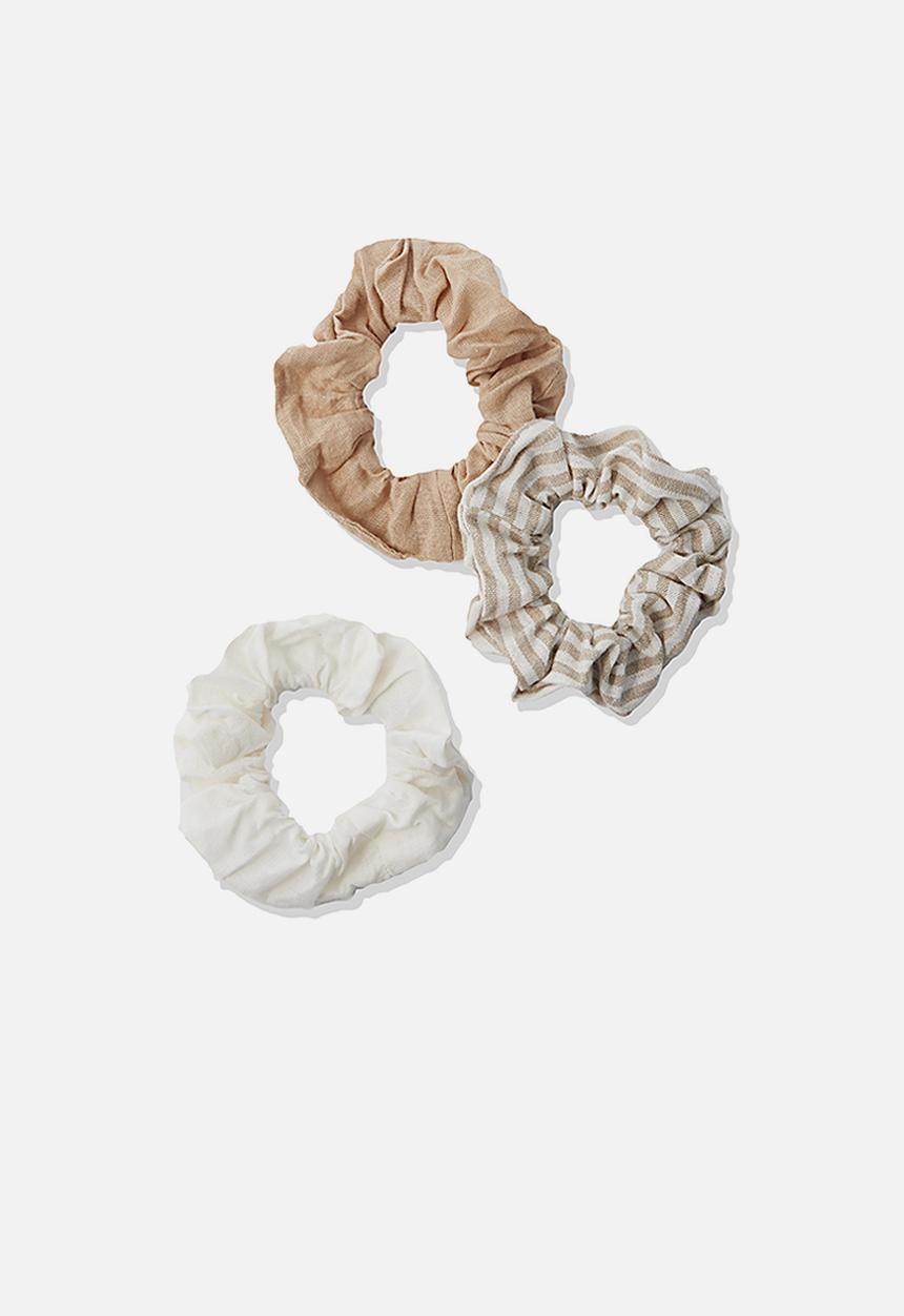 Rubi - 3 Pack scrunchies - neutral 