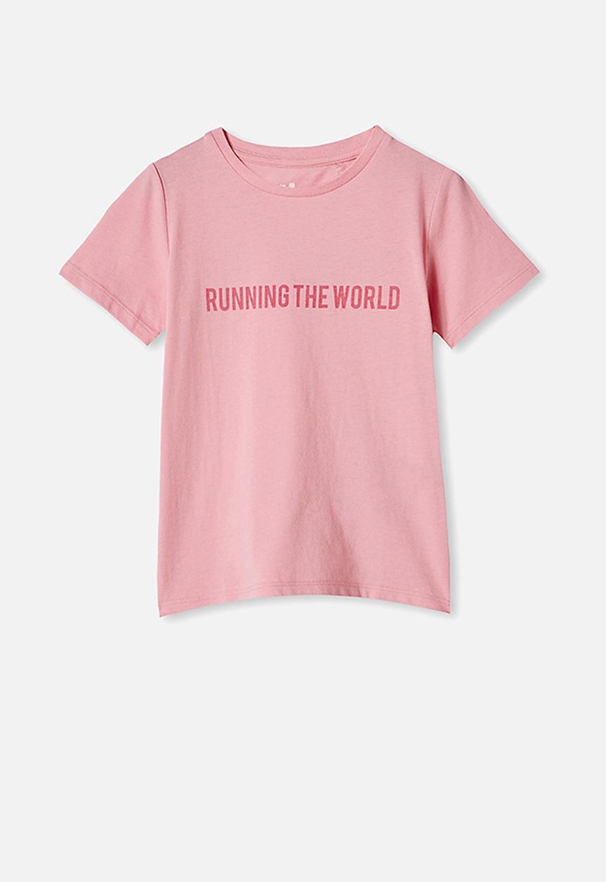 Cotton On - Penelope short sleeve tee - marshmallow running the world