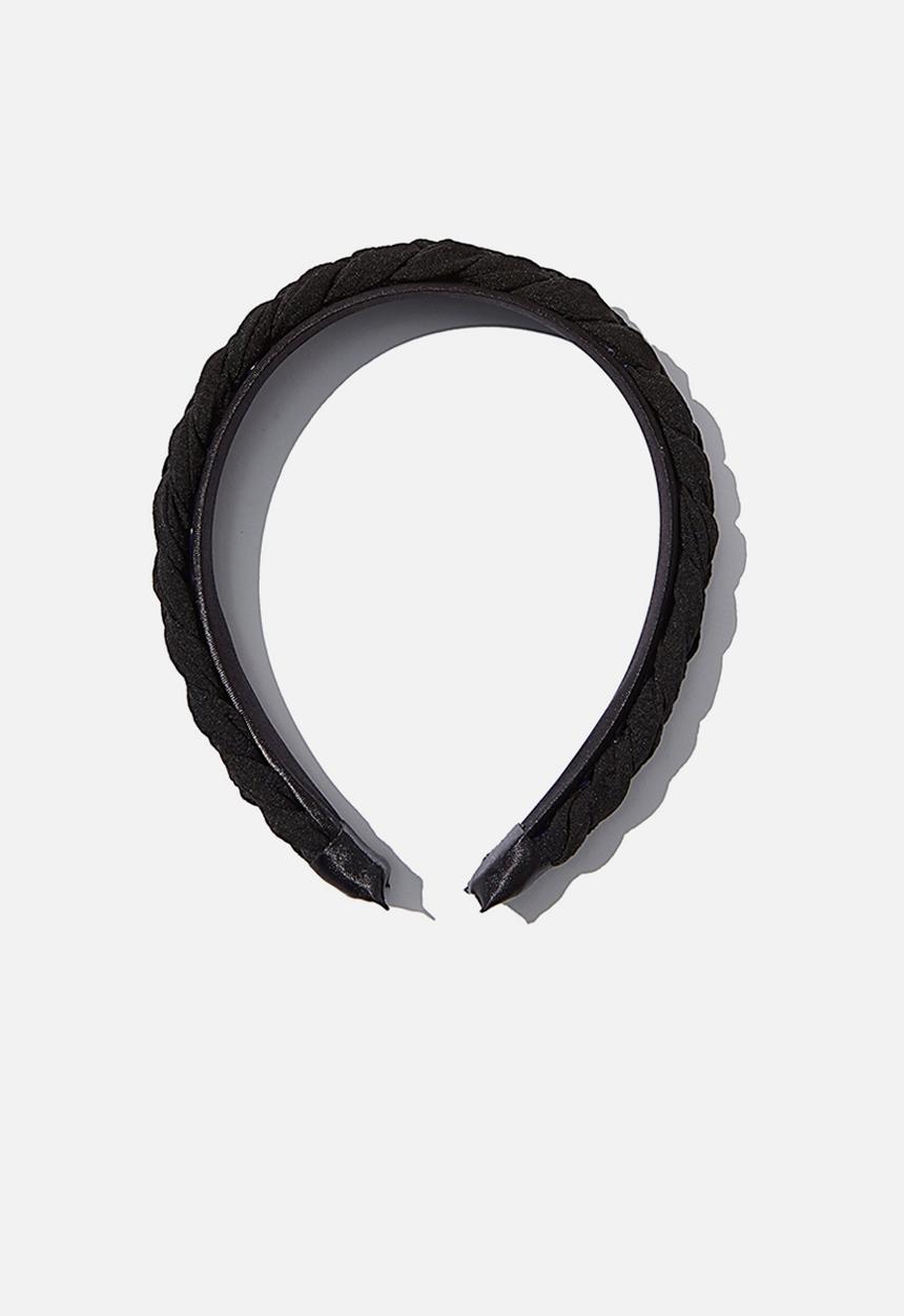 Rubi - Maddi plait headband - black