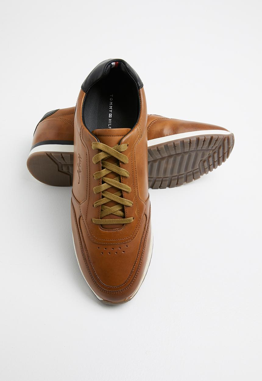 Tommy Hilfiger - Premium leather runner - tan