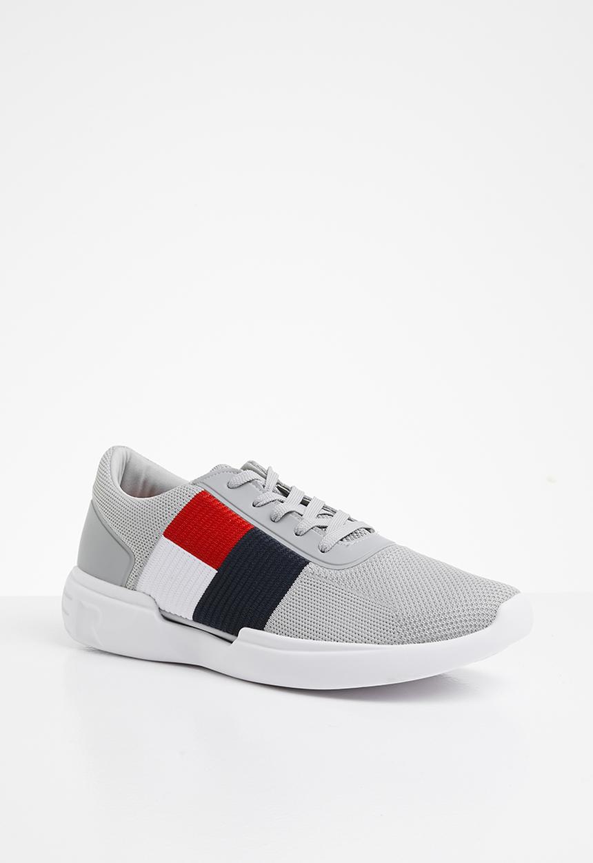 Tommy Hilfiger - Lightweight runner flag knit sneaker - grey