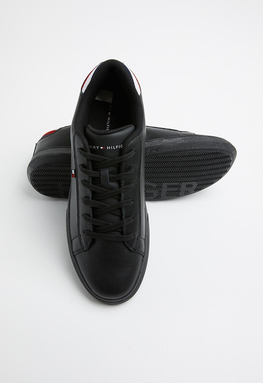 Tommy Hilfiger - Essential leather detail cupsole sneaker - black